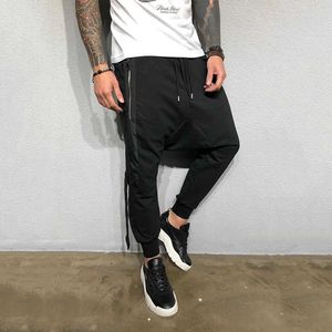 Mode harem byxor män hip hop casual joggare elastiska midja fitness sweatpants manliga streetwear cross pants byxor 210702