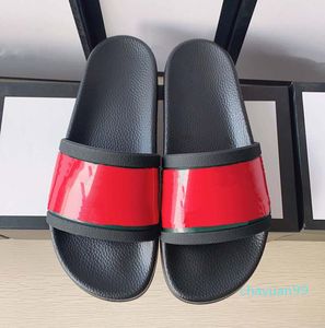 Classic slipper Sell Well Rubber Sandals Slides Floral brocade Men Women Fashion Slippers Red White Gear Bottoms Casual B2021