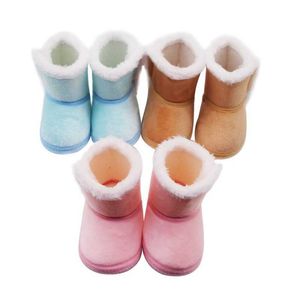 Inverno Neonata Ragazzo Stivali di cotone Scarpe casual Primi camminatori Neonato carino antiscivolo Suola morbida racchette da neve G1023