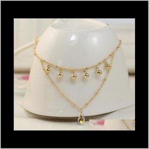 Anklets Drop Delivery 2021 Jewelry Obi Yabi Fashion Korean Ball Crystal Pendant Classic Anklet Ziqte