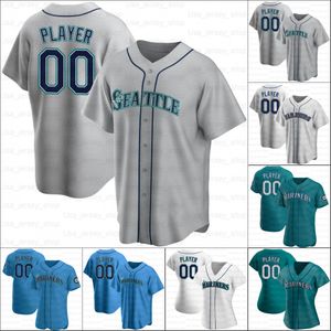 Seattle 2020 Neue Saison Trikot Ryon Healy Robinson Cano Felix Hernandez Kyle Seager Long Jr Omar Narvaez Baseball Trikots