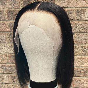 Pre Plocked Transparent HD Lace Frontal peruk, Full Human Hair Wigs, Diva1 Tunn Film Osynlig Naturlig För Black Women 150% Täthet