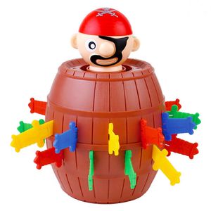 Uncle Pirate Bucket Insert Sword Bucket Novelty Toys Table Game Resin Horror Funny Birthday Party Toy Trick Halloween Gift