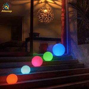 12-30 cm USB Ogród Krajobraz Lampa Lawn Lampa IP68 Wodoodporna Piłka Księżyc Lampy Pool Lights do Kryty Outdoor Decoration