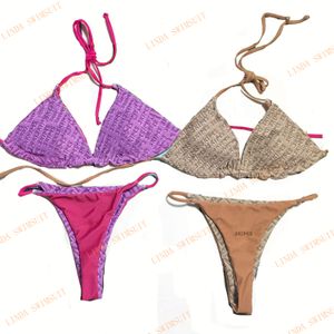 kadın seksi moda mayo, yüzmek bikini mayo, yüzme plaj kıyafeti iki parçalı tam harf baskılı sütyensiz balenli destek brezilya tarzı yazlık mayolar bikiniler