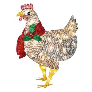 행복한 크리스마스 장식 안뜰 스카프 조명 닭 장식 펜던트 홈 정원 장식 나비다드 출생 어린이 선물 새해 2022