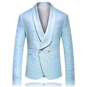 Yüksek Kaliteli Erkek Blazer Ceket Casual Slim Fit Elbise Blazers Erkek Moda Iş Sahne Kostüm Düğün Takım Elbise Ceket M-5XL 210527
