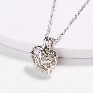 Mom Luminous Glow In The Dark Heart Pendant Necklace Blue Green Fluorescence Locket Necklaces Cage for Women Girls Fashion Jewelry Will and Sandy