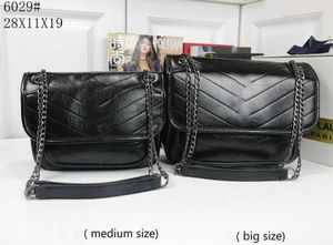 Classsic Niki Vintage Leather Chain Shoulder Bags Clutch Flap Bag Desinger Crossbody Letter Womens Shopping Handbag Purs