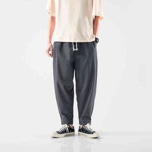 Pantaloni estivi a 9 punti Versione coreana da uomo Trend Tuta ampia Studente Casual Marea Marca Chiusura con le gambe Harlan