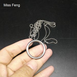 H539 Stainless Steel mm Ring Puzzle cm Chain Classical Magic Trick Game Performance Prop