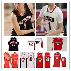 Ncaa Basketball Davidson Wildcats Jersey Stephen Curry Foster Loyer Hyunjung Lee Luka Brajkovic Michael Jones Sam Mennenga Grant Huffman Desmond Watson 4XL