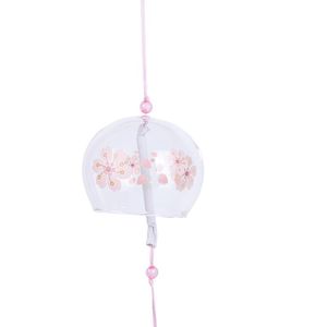 Obiekty dekoracyjne Figurki Sakura Cherry Blossom Wzór Japoński Styl Szkło Dekoracje Wiszące Craft Bell Home Decor Marka