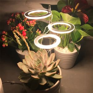 Angel Three Ring Grow Light DC5V USB Phytolamp Rośliny LED Pełna Lampa Spectrum Do Sadzonek Kryty Kwiat Strona główna Kwiat Succulet