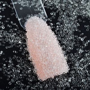 10g / låda klar mini nagel kaviar dekoration micro glitter pärlor manikyr nagelkonst rhinstone diy nageltillbehör verktyg