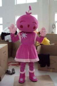 Costume da mascotte per bambine rosa di Halloween Personaggio a tema di alta qualità Carnevale Unisex per adulti Vestito da festa di compleanno di Natale