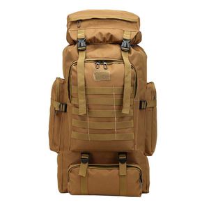 80L Large Outdoor Military Rucksacks Waterproof Fabric Tactical backpack Sports Camping Hiking Trekking Fishing Hunting Bags Y0721