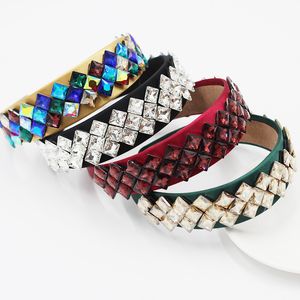 Design Headband for Luxury Colorcul Square Crystal Natural Stone Hoop Woman Party Hair Accessories
