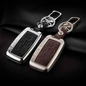 Leather Car Styling Key Cover Case Accessories Keyring For Land Rover a9 range rover freelander 2 3 Evoque discovery 3 4 Sport 220228