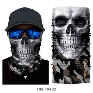 Skull Bandana Mascarillas Joker Headband Braga Cuello Hombre Halloween Face Shield Balaclava Ciclismo Vandring Scarves Bandana Men Y1229