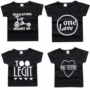 Summer Black Baby Boy T-Shirts Infant Tees Shirt Letter Print Short Sleeved Toddler Tops Baby Clothes T Shirt Children Outfits 210413