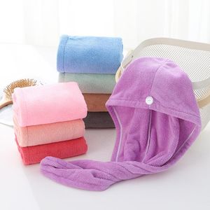 Sihirli Hızlı Kuru Saç için Duş Kapaklar Mikrofiber Havlu Kurutma Türban Wrap Şapka Kap Spa Banyo RH4273