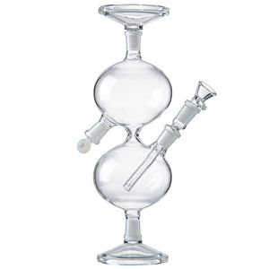 5mm Thick Hookahs Universal Gravity Water Vessel Pipes Infinity Waterfall Bong 11 Inch Recycler Glass Bongs 14mm Rig Bubbler Diffused Downstem Oil Dab Tool Rigs