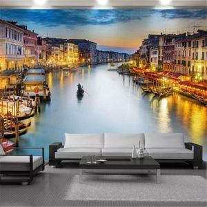 3D-Landschaftstapete Die herrliche Wasserstadt mit wunderschöner Landschaft Wohnzimmer Schlafzimmer Küche Home Decor Gemälde Wandtapeten