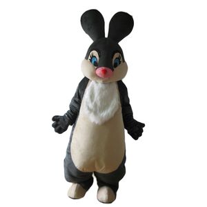 Costumi della mascotte Costume della mascotte del coniglio nero Abiti Party Game Dress Outfits Abbigliamento Pubblicità Carnevale Halloween Natale Festival di Pasqua