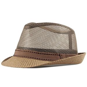 XDANQINX NOVELTY JAZZ HATS MEN'S HOLLOW FEDORAS女性ビーチハットメッシュキャップ2021夏の通気性換気カップルワイドブリム