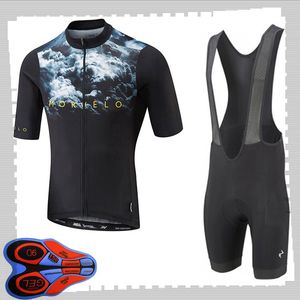 Pro Team Morvelo Kolarstwo Krótkie Rękawy Jersey (BIB) Spodenki Zestawy Męskie Letnie Oddychająca Road Road Rower Odzież MTB Outfits Bike Sports Mundur Y210415116