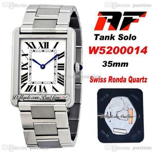 AF Solo W520014 Swiss Ronda Quartz Unisex мужские женские часы белый циферблат черные римские маркеры синие руки браслет из нержавеющей стали супер редакция часов PureTime B2