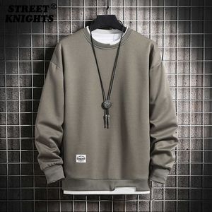 İlkbahar Sonbahar Katı Renk Rahat Erkek Hoodies Tişörtü Erkekler Moda Harajuku Streetwear Hoodies Kazak Tops 210927