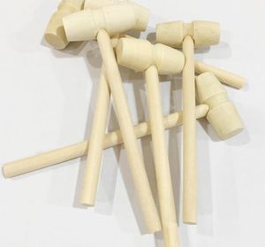 50ピースミニ木製ハンマーボールおもちゃのパウンダーの取り替え木材マレットジュエリー工芸品SN3164