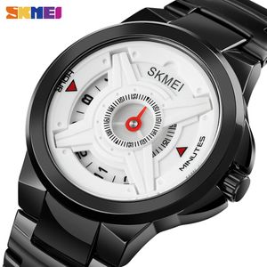 SKMEI Creative Dial Design Zegarki Dla Mężczyzn Wodoodporna Moda Męskie Zegarki Quartz Simple Male Hour Watch Reloj Hombre 1699 q0524