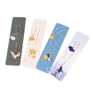 Bookmark 1 PC Metalowa Uchwyt Rezerwowy Wisiorek Romantyczny Marker łańcuchowy Sakura Office School Supply