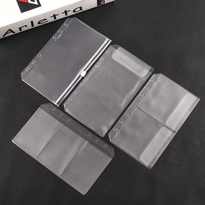 Book Cover Standard six hole A6 loose leaf inner core transparent PVC traveler notebook storage bag business card zipper