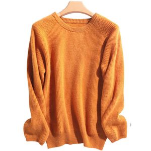 Cashmere Sweater Women Pullover O-Neck Autumn Winter Long Sleeve Loose knitted Soft Merino Wool Female Sweater Women Jumper X0721