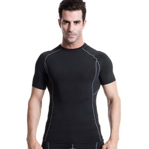 Men's tight training pro short sleeve fitness T-shirt X0322