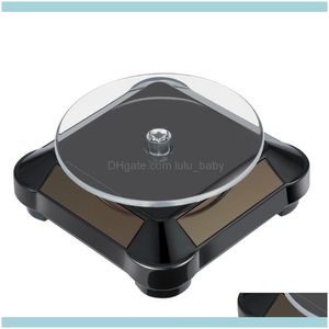 Packaging & Jewelrysolar Showcase Matic Rotating Turntable Jewelry Organizer Necklace Bracelet Watch Display Stand Pouches Bags Drop Delive