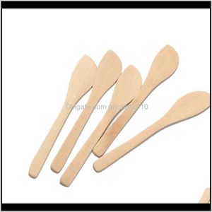 Cucchiaio naturale Panino per wonton Pala in legno Maschera in legno ecologico Fetta Coltello per olio Cucchiaini da caffè Zt5Do Dwymf