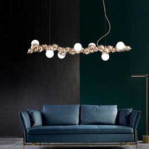 Italië Designer Rvs Ball LED Hanglamp Art Caterpillar Gallery Woonkamer Studio Bar Decoratie Hangende Verlichting