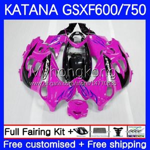 Zestaw do Suzuki Katana GSXF750 GSXF 600 750 CC GSX600F Rose Black 03 04 05 06 07 18NO.65 600CC GSX750F GSXF-750 GSXF600 750CC 2003 2004 2005 2006 2006 2007 OEM OEM