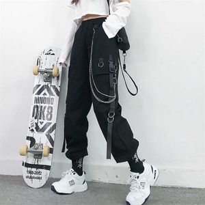 Women's pants trend loose autumn and winter style plus size women's casual high waist slimming zipper overalls 211115