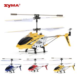 Syma S107G 3CH RC Helikopter Inbyggd Gyro Remote Control Modell Leksaker RTF Double Deck Propeller med ficklampa 211104