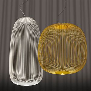 Designer luz sala de jantar villa bar pingente lâmpada de lâmpada de vida birdcage lustre salão estilo escandinavo AC 90-265V