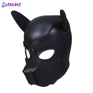 Nxy Adult Toys Sm Erotic Latex Rubber Dog Hood for Women Men Bdsm Bondage Adults Games Puppy Cosplay Sex Couples Flirting Products 1207