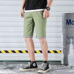 Summer Casual Shorts Mężczyźni Plaid Hem Bawełniane spodnie Moda Streetwear Bermuda Homme Pantalon Court Plus Size 210716