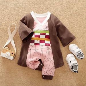 Dragon DBZ Anime Baby Kleidung Vollgeborenes Mädchen Jungen Outfit Cosplay Overalls Halloween Kostüm Overall Säuglingsspielanzug 211011