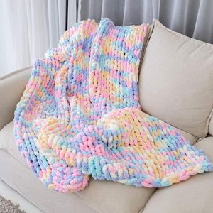 Blankets 2021 Chenille Baby Throw Blanket Thickened Yoga Bedspread For Beds Placemats Warm Sofa Car Cases Textiles